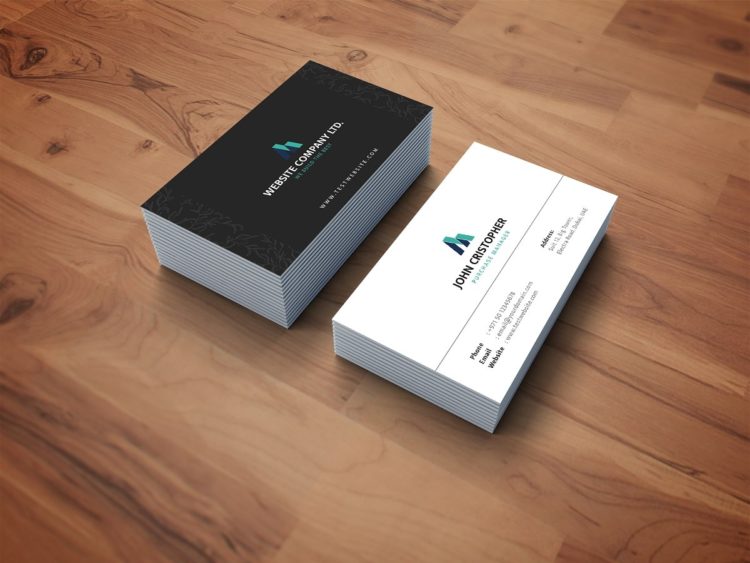 elegant business card design dubai