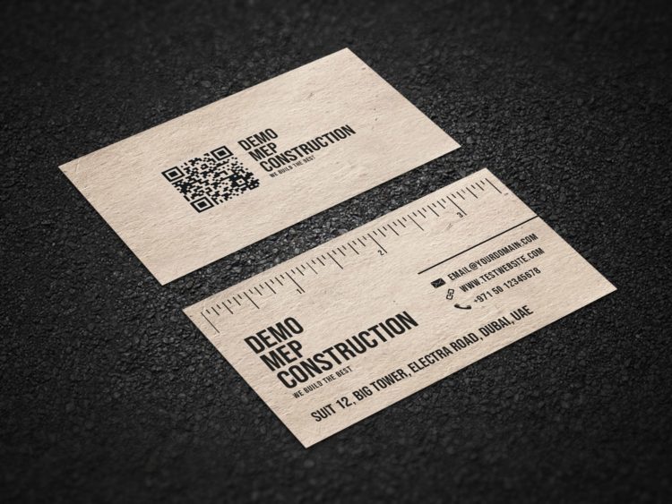 construction business card design