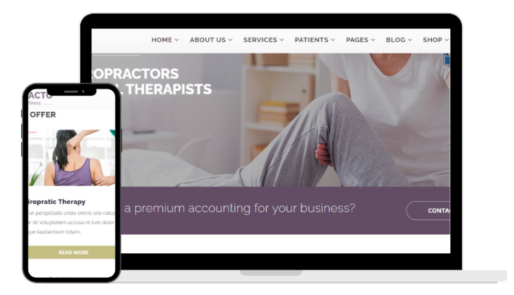 Physiotherapist – Chiropractor Website Design