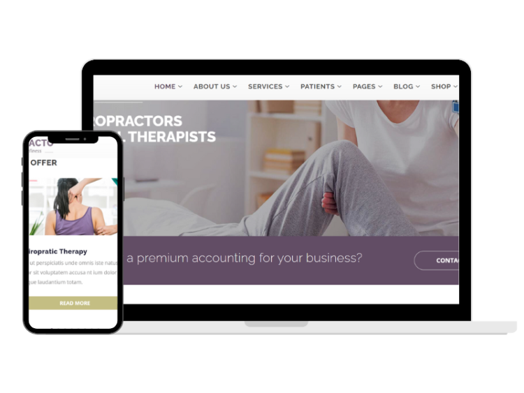 Physiotherapist – Chiropractor Website Design