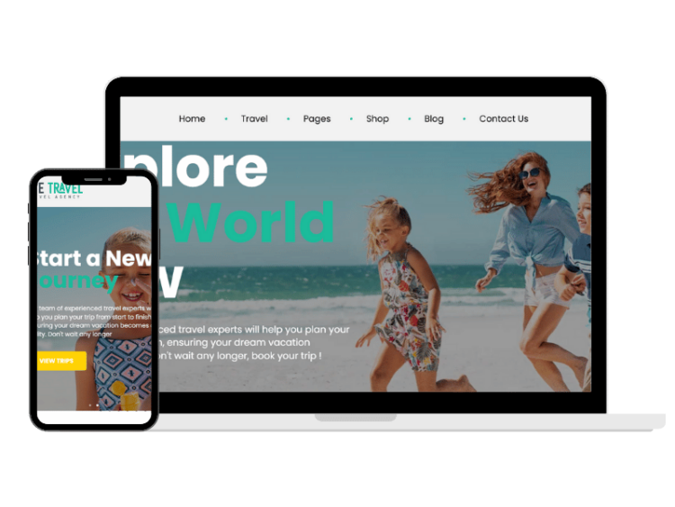 travel website design